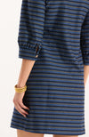 Kat Knit Dress - Navy Royal White