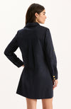 Rory Cotton Shirtdress - Mid Navy