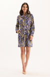 Ziva Sugar Plum Paisley Shirtdress - Sugar Plum Paisley