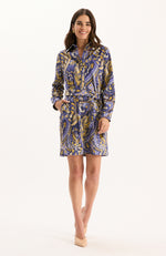 Ziva Sugar Plum Paisley Shirtdress - Sugar Plum Paisley
