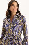Ziva Sugar Plum Paisley Shirtdress - Sugar Plum Paisley