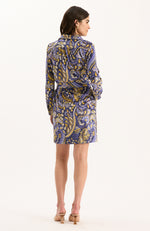 Ziva Sugar Plum Paisley Shirtdress - Sugar Plum Paisley