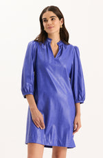 Sherri Vegan Leather Dress - Regal Blue