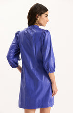 Sherri Vegan Leather Dress - Regal Blue