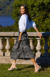 Valentina Embroidered Skirt - Black