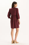 Corbin Faux Suede Dress - Tawny Port