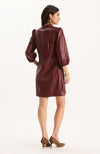 Sherri Vegan Leather Dress - Cabernet