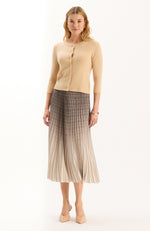 Cara Pleated Skirt - Ombré Plaid