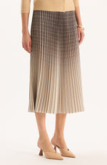 Cara Pleated Skirt - Ombré Plaid