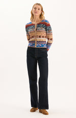Daniella Novelty Stitch Cardigan - Multi Pattern