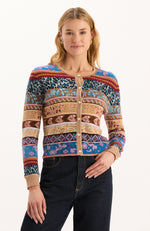 Daniella Novelty Stitch Cardigan - Multi Pattern