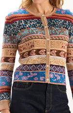Daniella Novelty Stitch Cardigan - Multi Pattern