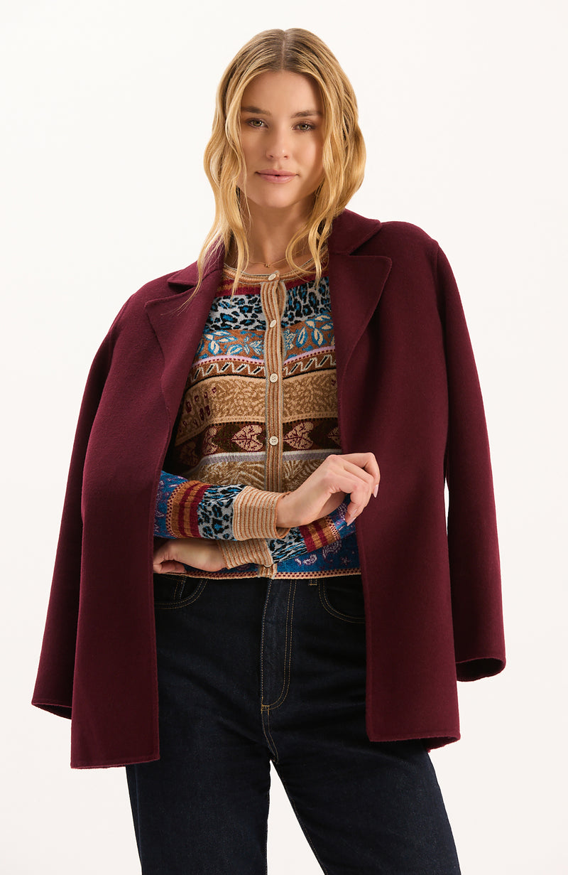 Shannon Car Coat - Tawny Port