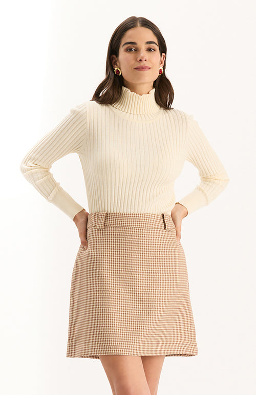 Cotton Cashmere Turtleneck - Vanilla