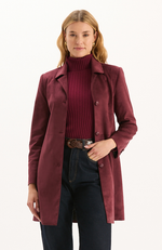 Jordan Faux Suede Jacket - Tawny Port