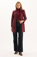 Jordan Faux Suede Jacket - Tawny Port