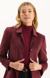 Jordan Faux Suede Jacket - Tawny Port