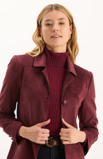 Jordan Faux Suede Jacket - Tawny Port