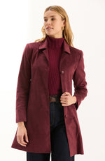 Jordan Faux Suede Jacket - Tawny Port