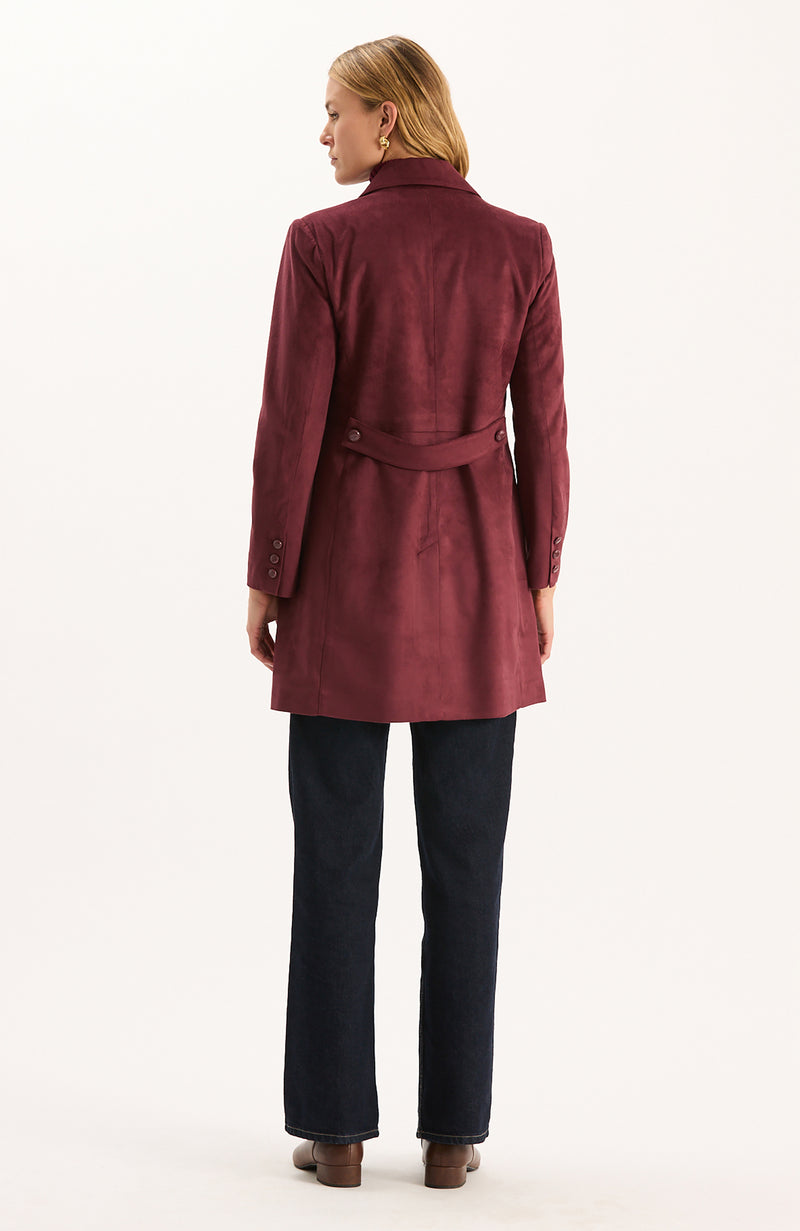 Jordan Faux Suede Jacket - Tawny Port
