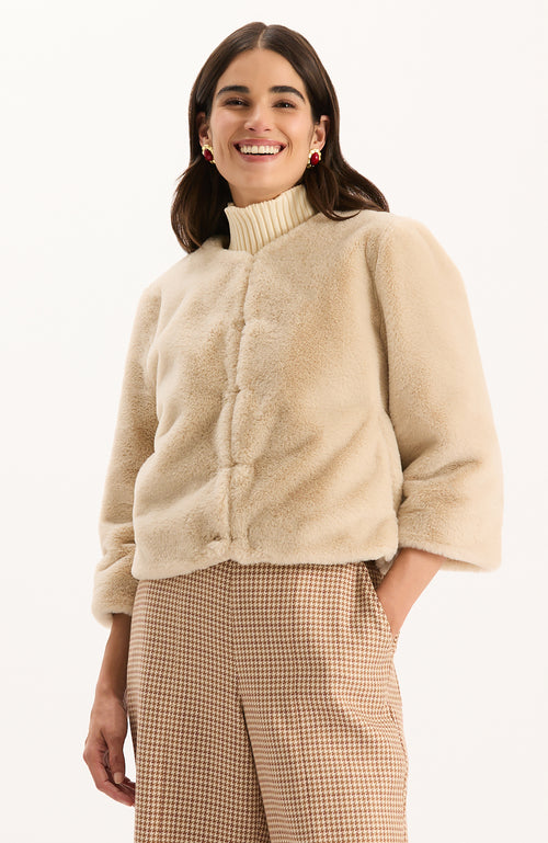 Aspen Faux Fur Jacket - Blonde