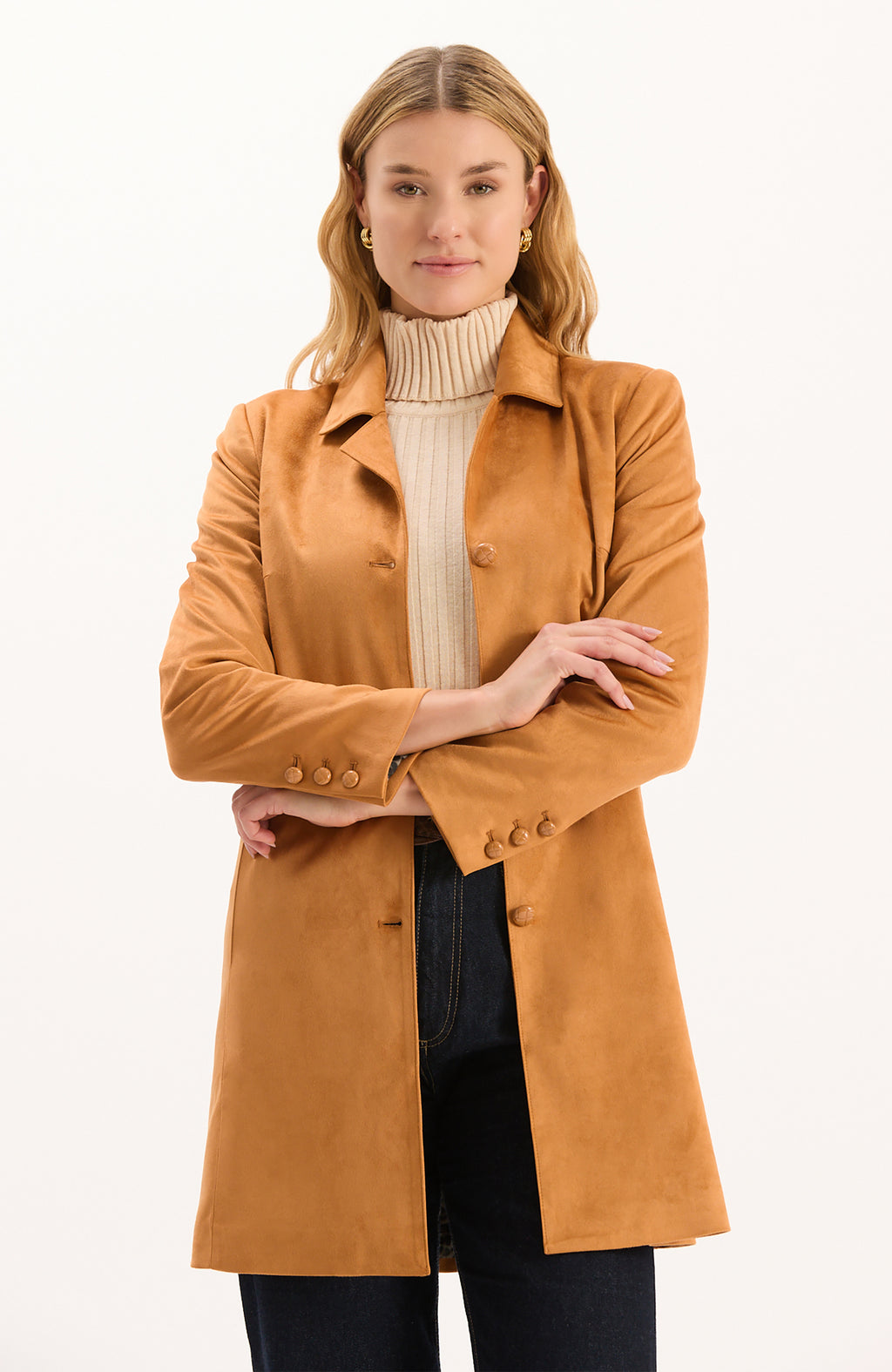 Jordan Faux Suede Jacket - Leather Brown – tyler böe