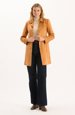 Jordan Faux Suede Jacket - Leather Brown