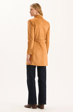 Jordan Faux Suede Jacket - Leather Brown