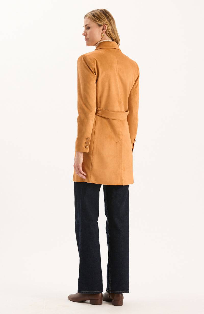 Jordan Faux Suede Jacket - Leather Brown