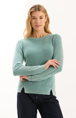 Mineral Wash Crew Neck Sweater - Patina