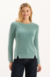 Mineral Wash Crew Neck Sweater - Patina