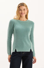 Mineral Wash Crew Neck Sweater - Patina