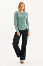 Mineral Wash Crew Neck Sweater - Patina