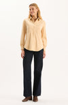 Addison Faux Suede Shirt - Winter Wheat