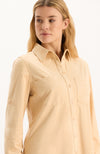 Addison Faux Suede Shirt - Winter Wheat