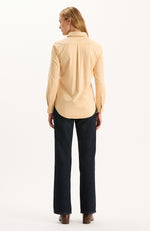 Addison Faux Suede Shirt - Winter Wheat