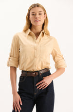 Addison Faux Suede Shirt - Winter Wheat