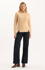 Mineral Wash Crew Neck Sweater - Winter Wheat