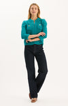 Liza Cotton Blend Knit Jacket - Aegean