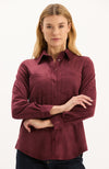 Addison Faux Suede Shirt - Tawny Port