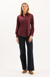 Addison Faux Suede Shirt - Tawny Port