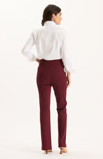 Margie Ponte Slit Front Pant - Tawny Port