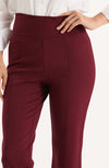 Margie Ponte Slit Front Pant - Tawny Port