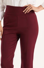 Margie Ponte Slit Front Pant - Tawny Port