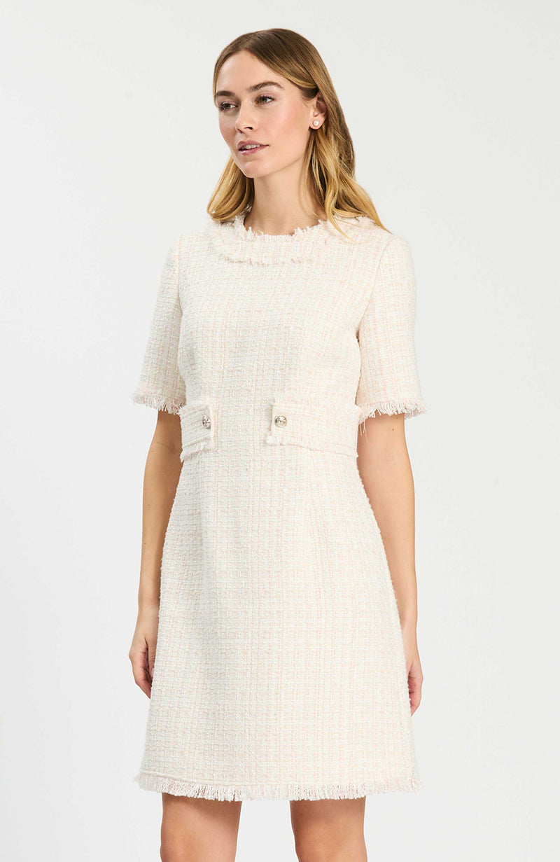 Blair Boucle Dress - Cloud 2 / Cloud