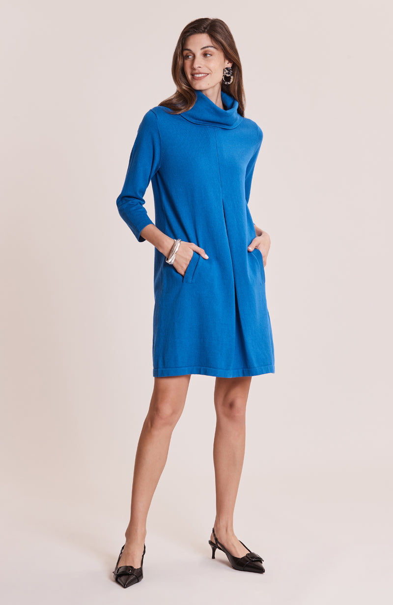 Kim Cotton Cashmere Dress - Sapphire