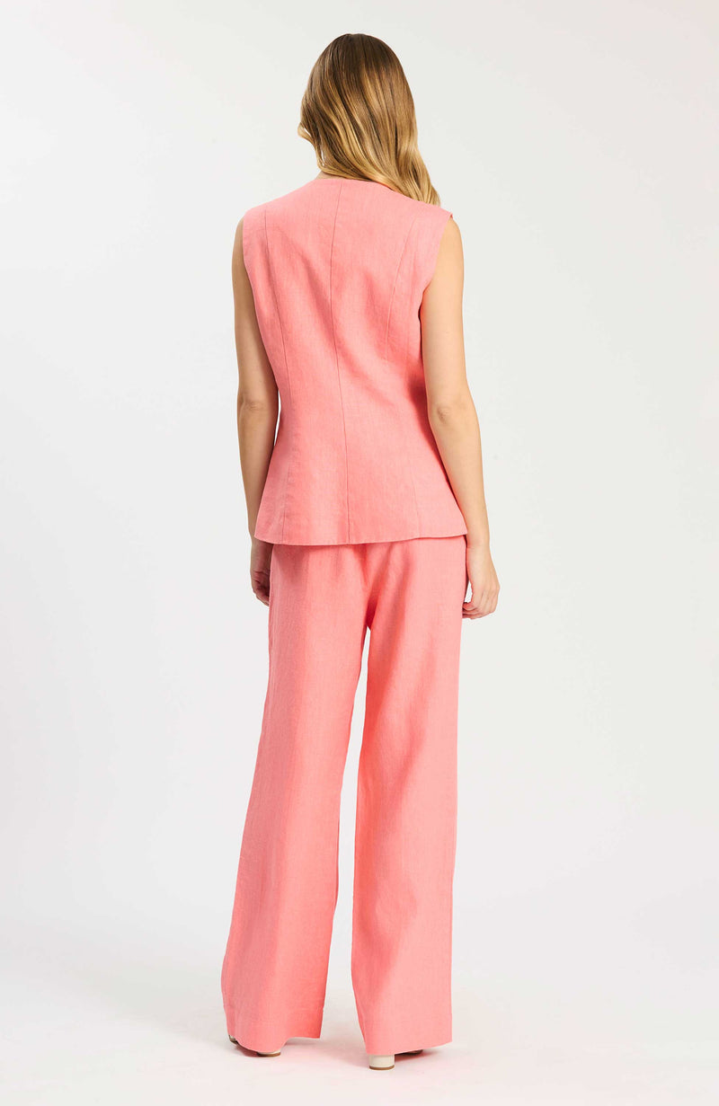 Reid Linen Vest - Shell Pink – tyler böe