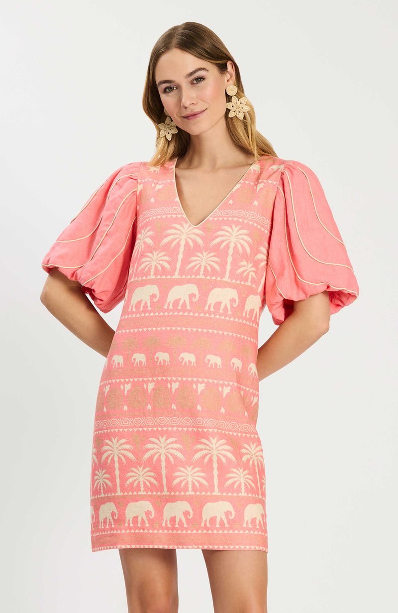 linen tropical dress Lexi Linen Tropical Dress