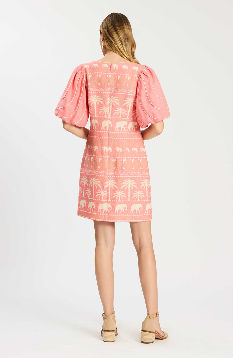 linen tropical dress Off-White Floral Insects Maxi Dress FARM Rio