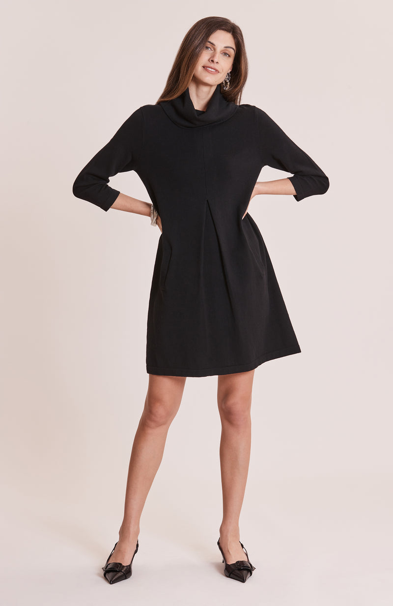 Kim Cotton Cashmere Dress - Black
